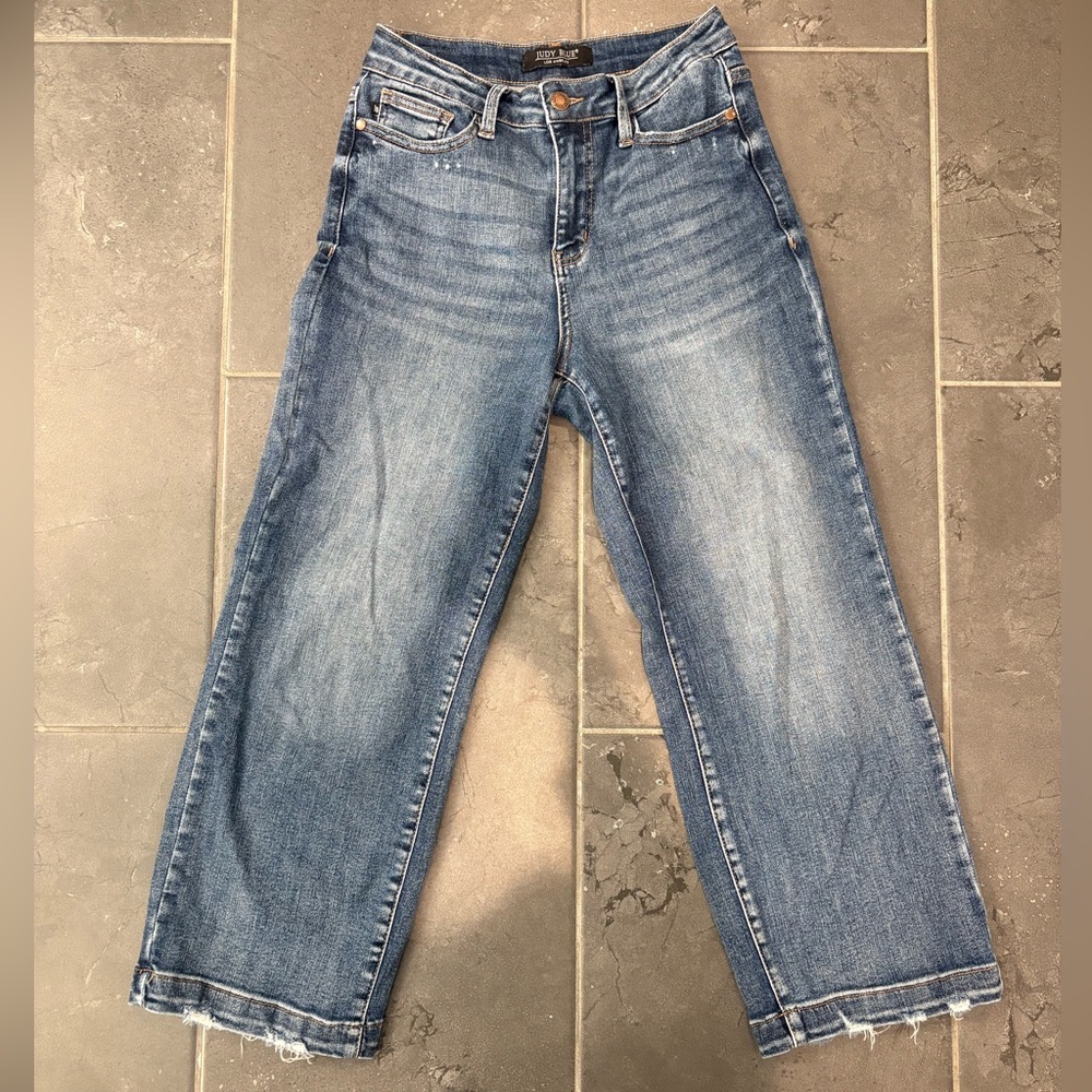 Judy Blue Wide Leg Cropped Jeans